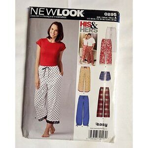 New Look Patterns Size XS-XL 0295 Unisex Pajama Bottoms